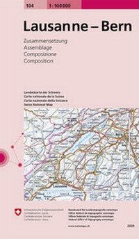 Abbildung von: 104 Lausanne - Bern - swisstopo