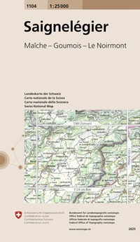 Abbildung von: 1104 Saignelégier - swisstopo