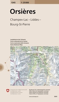 Abbildung von: 1345 Orsières - swisstopo