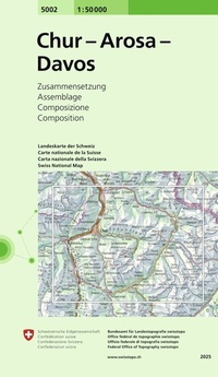Abbildung von: 5002 Chur - Arosa - Davos - swisstopo