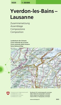 Abbildung von: 5020 Yverdon-les-Bains - Lausanne - swisstopo