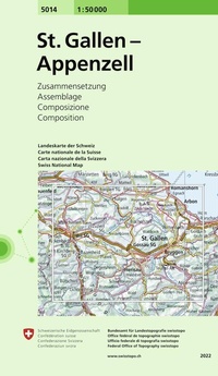 Abbildung von: 5014 St. Gallen - Appenzell - swisstopo