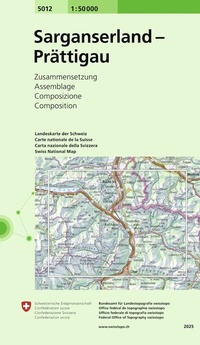 Abbildung von: 5012 Sarganserland - Prättigau - swisstopo