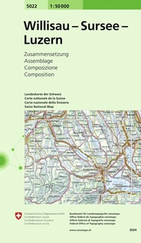 Abbildung von: 5022 Willisau - Sursee - Luzern - swisstopo