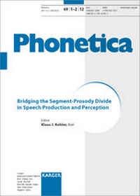 Abbildung von: Bridging the Segment-Prosody Divide in Speech Production and Perception - S. Karger