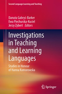 Enlarge image Cover: Investigations in Teaching and Learning Languages - Springer