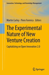 Enlarge image Cover: The Experimental Nature of New Venture Creation - Springer