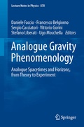 Cover: Analogue Gravity Phenomenology - Springer