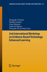 Enlarge image Cover: 2nd International Workshop on Evidence-based Technology Enhanced Learning - Springer