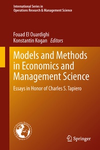 Enlarge image Cover: Models and Methods in Economics and Management Science - Springer