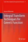 Cover: Integral Transform Techniques for Green's Function - Springer