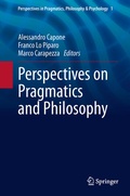 Cover: Perspectives on Pragmatics and Philosophy - Springer