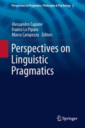 Cover: Perspectives on Linguistic Pragmatics - Springer