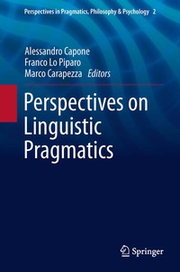 Enlarge image Cover: Perspectives on Linguistic Pragmatics - Springer