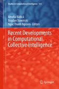 Cover: Recent Developments in Computational Collective Intelligence - Springer