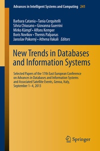Enlarge image Cover: New Trends in Databases and Information Systems - Springer