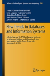 Enlarge image Cover: New Trends in Databases and Information Systems - Springer