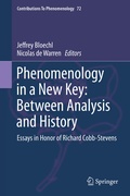 Cover: Phenomenology in a New Key: Between Analysis and History - Springer