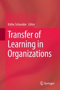 Cover: Transfer of Learning in Organizations - Springer