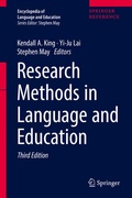 Cover: Research Methods in Language and Education - Springer
