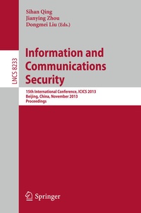 Enlarge image Cover: Information and Communications Security - Springer