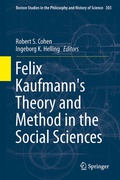 Cover: Felix Kaufmann's Theory and Method in the Social Sciences - Springer