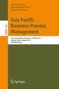 Cover: Asia Pacific Business Process Management - Springer
