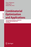 Cover: Combinatorial Optimization and Applications - Springer