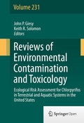 Cover: Ecological Risk Assessment for Chlorpyrifos in Terrestrial and Aquatic Systems in the United States - Springer