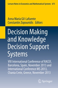 Enlarge image Cover: Decision Making and Knowledge Decision Support Systems - Springer