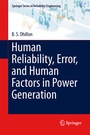 Cover: Human Reliability, Error, and Human Factors in Power Generation - Springer