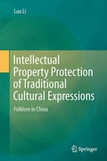 Cover: Intellectual Property Protection of Traditional Cultural Expressions - Springer
