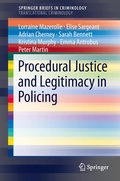 Cover: Procedural Justice and Legitimacy in Policing - Springer