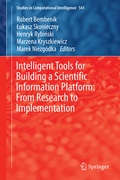 Cover: Intelligent Tools for Building a Scientific Information Platform: From Research to Implementation - Springer