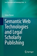Cover: Semantic Web Technologies and Legal Scholarly Publishing - Springer