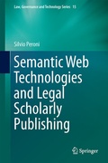 Cover: Semantic Web Technologies and Legal Scholarly Publishing - Springer