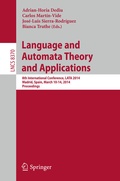 Cover: Language and Automata Theory and Applications - Springer