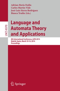 Enlarge image Cover: Language and Automata Theory and Applications - Springer