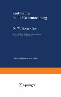 Abbildung von: Einführung in die Kostenrechnung - Springer Gabler