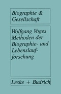 Cover: Methoden der Biographie- und Lebenslaufforschung - VS Verlag f&uuml;r Sozialwissenschaften