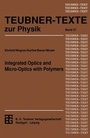 Cover: Integrated Optics and Micro-Optics with Polymers - Vieweg+Teubner Verlag
