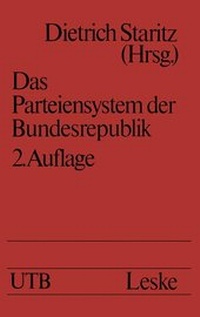 Enlarge image Cover: Das Parteiensystem der Bundesrepublik - VS Verlag für Sozialwissenschaften