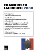 Cover: Frankreich-Jahrbuch 2000 - VS Verlag f&uuml;r Sozialwissenschaften