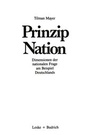 Cover: Prinzip Nation - VS Verlag für Sozialwissenschaften