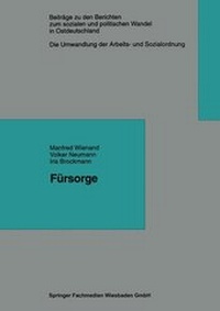 Enlarge image Cover: Fürsorge - VS Verlag für Sozialwissenschaften