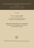 Cover: Mathematische Behandlung einer angen&auml;herten quasilinearen Potentialgleichung der ebenen kompressiblen Str&ouml;mung - VS Verlag f&uuml;r Sozialwissenschaften