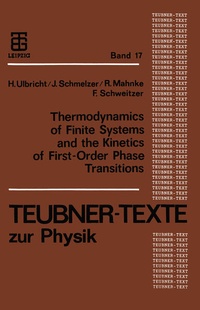 Enlarge image Cover: Thermodynamics of Finite Systems and the Kinetics of First-Order Phase Transitions - Vieweg+Teubner Verlag
