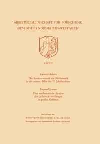 Abbildung von: Der Strukturwandel der Mathematik in der ersten Hälfte des 20. Jahrhunderts. Eine mathematische Analyse der Luftdruckverteilungen in großen Gebieten - VS Verlag für Sozialwissenschaften