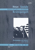 Cover: Forschungsjournal Neue Soziale Bewegungen - VS Verlag f&uuml;r Sozialwissenschaften