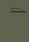 Cover: Verfassungslehre - VS Verlag f&uuml;r Sozialwissenschaften